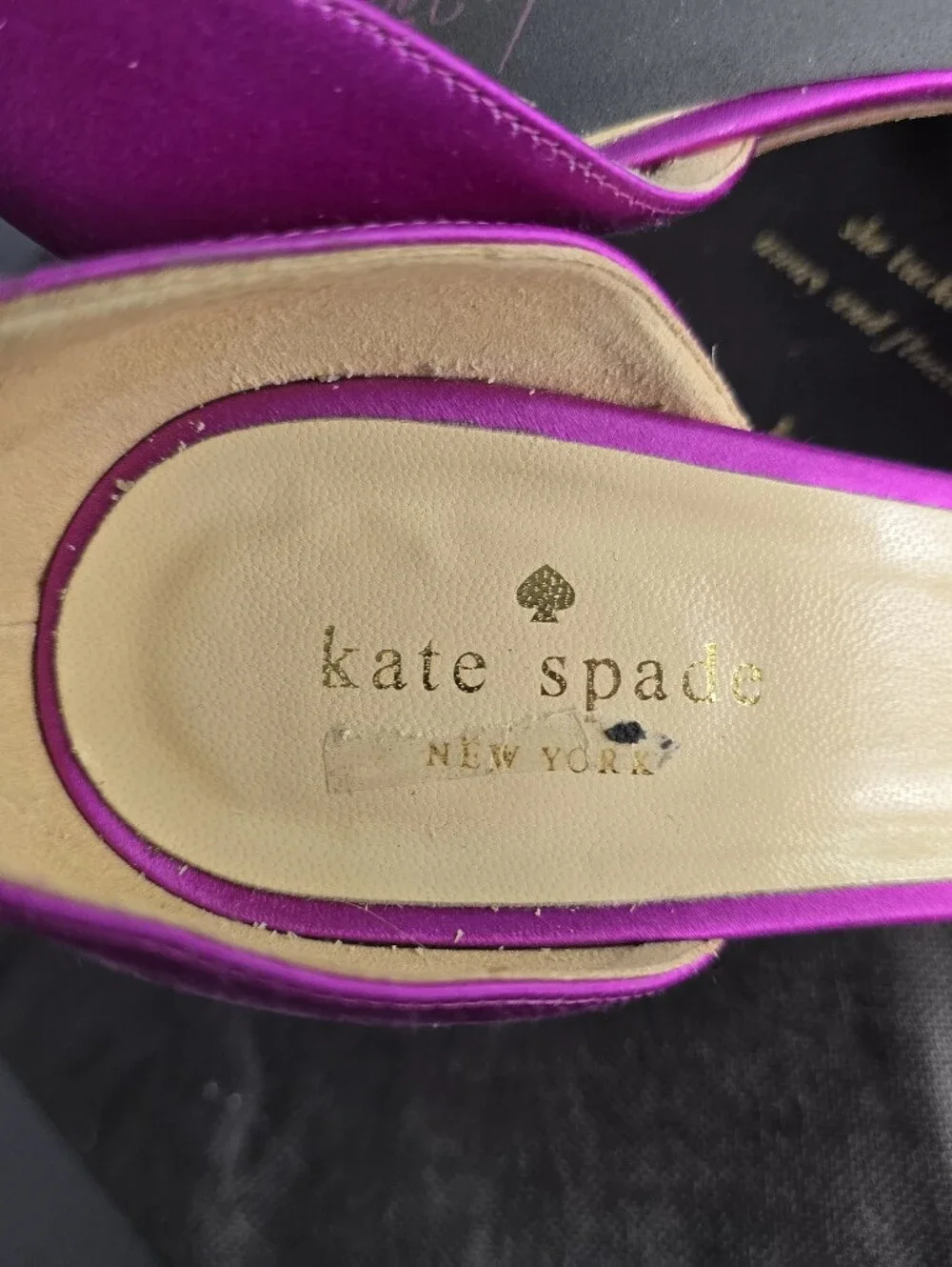 Kate Spade Fuchsia Satin Peep-Toe D'Orsay Heels with Bow Accent in Size 8